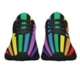 thumbnail image 3 of Unisex Rainbow Sneakers, LGBT Shoes for Men Women Lightweight Breathable Running Shoes Black Size 10.5, 3 of 7