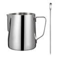 thumbnail image 2 of SeekLGT Milk Frothing Pitcher Stainless Steel with Anti Scald Handle Precision Pour Spout Milk Steaming Pitcher 20 oz with Latte Art Pen 2 Piece Set, 2 of 9