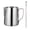 E, variant on Milk Frothing Pitcher, 4.3In Milk Frother Cup, Cappuccino Espresso Machine Accessories for Barista Coffee Bar with Latte Art Pen, Silver of Kilougeis