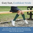 thumbnail image 2 of Sierra Socks Classic Cable Knit Acrylic Knee High Socks,Pack of 3,for Female, Hunter Green,for Women, 2 of 11