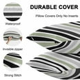 thumbnail image 6 of Outdoor Waterproof Pillow Covers Pack of 2, Abstract Stripe Classic Sage Green Black Lines Art Decorative Throw Pillowcases Cushion Covers for Garden Patio Tent Sofa Couch, 20x12 inch, 6 of 8