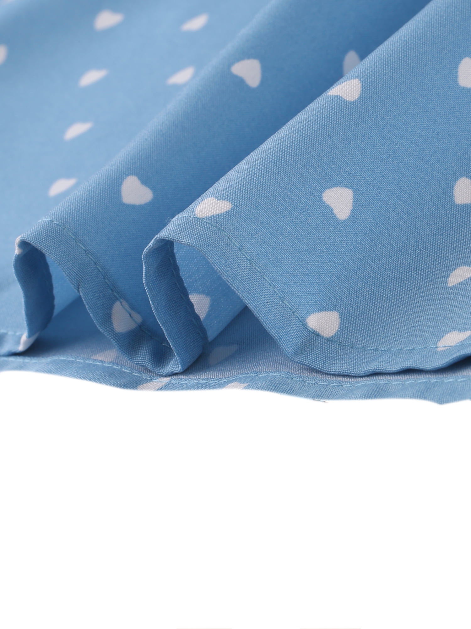 DARING DIVA Polka Dots Peter Pan Collar Above Knee Dress S Blue