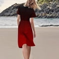 thumbnail image 5 of Bovxnpu Summer Dresses for Women, Short Sleeve T Shirt Casual Midi Dresses, Women's V-Neck Short Sleeve Printing Dresses Elegant Casual Comfortable All Occasio Dress, 5 of 7
