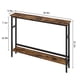 thumbnail image 2 of Mesa Consola Estrecha de 2 Niveles con Estante Ajustable - Diseño Rústico y Duradero, Perfecta para Sala, Recibidor o Detrás del Sofá, Ahorra Espacio- Color: Vintage color, 2 of 8