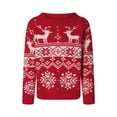 thumbnail image 2 of xiaxaixu Matching Family Christmas Sweaters Long Sleeve Round Neck Snowflake Pullovers Knit Tops, 2 of 10