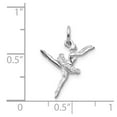 thumbnail image 3 of 14k White Gold Polished 3-Dimensional Ballerina Charm, 3 of 3