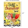 thumbnail image 4 of Large Summer Flag,28x40 Inch Hello Summer House Flags with Two Grommets Double Sided Printing 2 Layer Burlap Welcome Summer Garden Flag for Your Summertime Decoration, 4 of 4