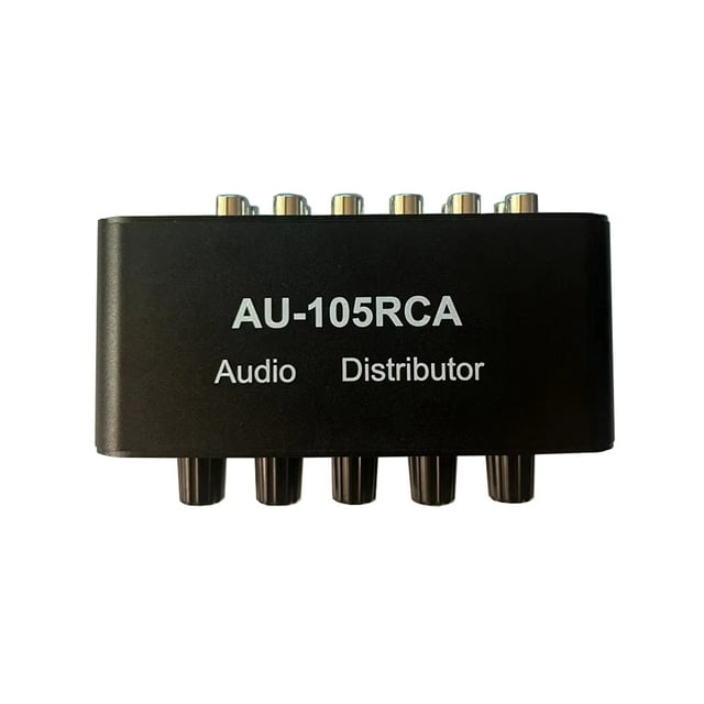 AU-105RCA Distribuidor de Audio Mezclador de Audio EstéReo 1 Entrada 5 Salidas Distribuidor de Audio Multicanal para Controles de Volumen RCA