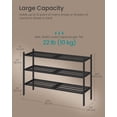thumbnail image 5 of SONGMICS Bamboo Shoe Rack for Closet, Stackable Shoe Oragnizer, Space-Saving Freestanding Shelf, 3-Tier, Holds 12-16 Pairs, Ink Black, 5 of 5