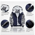 thumbnail image 6 of Men's Casual Camouflage Hoodie Tracksuit Set Long Sleeve Full-Zip Sweat Suits, 6 of 8