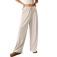 thumbnail image 3 of Pantalones Palazzo de Cintura Alta con Bolsillo y Pierna para Mujer, para Otoño e Invierno. XXL, 3 of 8