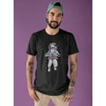 thumbnail image 2 of Astronaut With A Capsule T-Shirt Men -Smartprints Designs, Male Large, 2 of 4