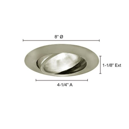 

Jesco Lighting TM604ST 6 in. Adjustable Gimbal Ring Trim- Satin Chrome