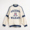 thumbnail image 5 of Women's Gameday Couture White Arizona Wildcats Oversized Vivid Turtleneck Sweatshirt, 5 of 5