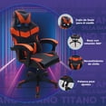thumbnail image 2 of Silla Gamer Ergonomica Reclinable Titano Rojo 6.49 pulg, 2 of 6