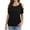 Black, variant on GigrtiJin Womens Cold Shoulder Tops Crew Neck Off Shoulder Sleeve Solid Color Loose Breathable Blouse