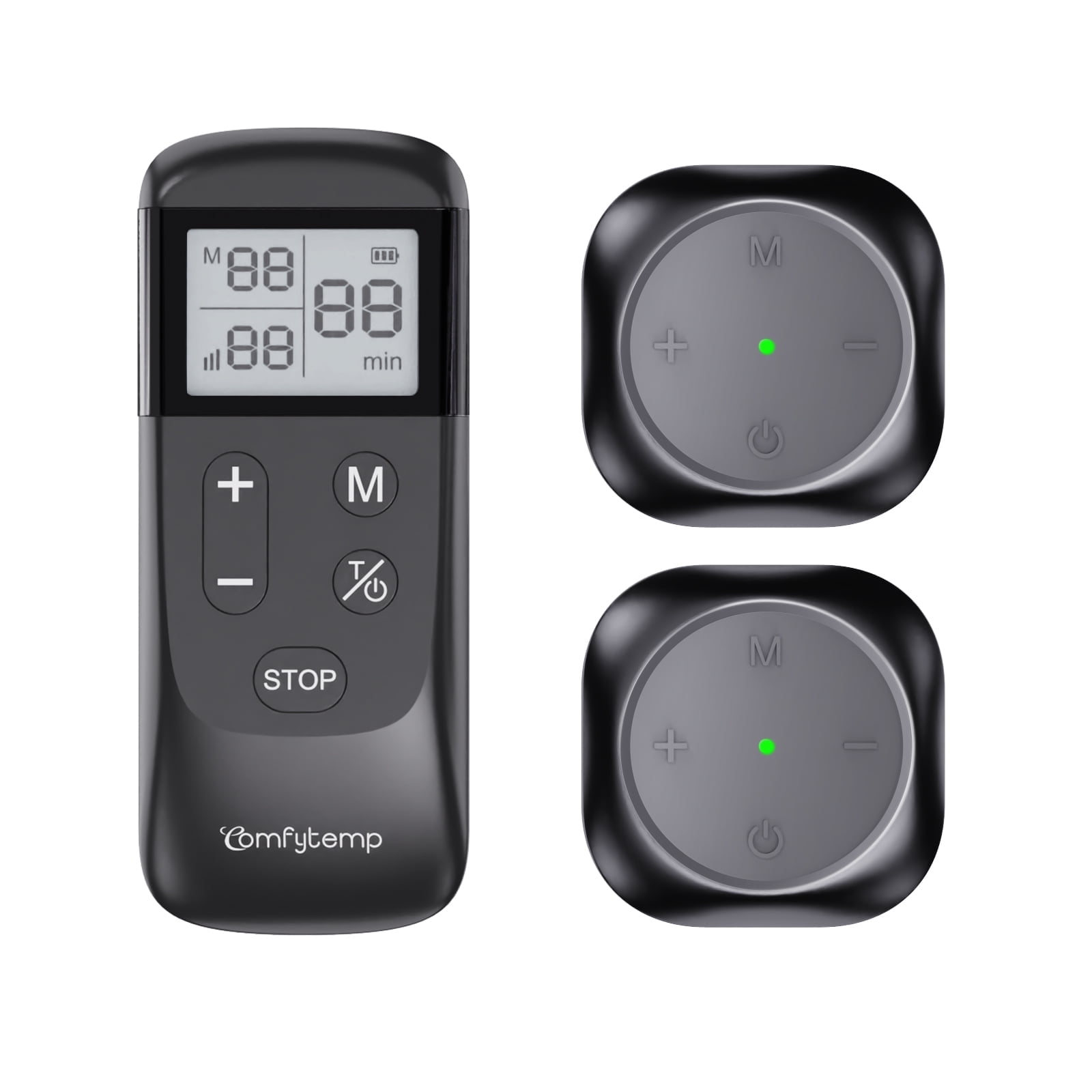 Comfytemp Rechargeable TENS Unit Muscle Stimulator, Electrode Wireless Massager for Back, Neck & Leg Pain