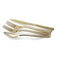 thumbnail image 7 of " OCCASIONS " 200pcs set (25 Guest)-Wedding Disposable Plastic Plates & cutlery - 10.25'', 7.5'' +paper napkins, Gold rim cups & Silverware (Rochelle White and Gold), 7 of 7