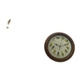 thumbnail image 4 of Escultura de hoja de metal, estatua de reloj de pared, pájaro cantor, arte de pared, hierro, madera, portátil, diseño elegante, adecuado para el hogar, 4 of 7