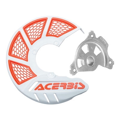 Acerbis X-Brake Vented Front Disc Cover with Mounting Kit White/16 KTM Orange Compatible With Gas Gas EX 450F 2021