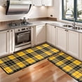 thumbnail image 3 of Kitchen Rugs Sets Of 2,Yellow Black and Red Checkerboard Checkered Pattern Anti Fatigue Kitchen Mat Rugs Non Slip Washable,Decorative Kitchen Floor Mats for Kitchen,Sink,Laundry,17"x47"+17"x47", 3 of 5