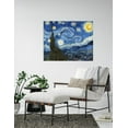 thumbnail image 2 of HFDF Starry Night Vincent Van Gogh Paintings Giclee Canvas Print Wall Art Classic World Artworks for Home Decor, Total 24x20inch Framed, 2 of 6