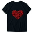 thumbnail image 4 of Yuanlook Valentines Day Short Sleeve Shirts for Women Love Heart Print T-Shirt Happy Valentine Day Tee Tops S-2XL, 4 of 5