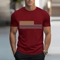 thumbnail image 2 of Hrsba Mens Tee Shirts Print Short Sleeve Crew Neck Pullover Sports Tee Summer Casual Active Top Airy Soft Comfortable Breathable Gym Training Tops, 2 of 5