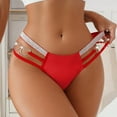 thumbnail image 2 of Tangas de mujer sexy Gibobby con botón de corazón hueco en algodón multicolor, 2 of 5