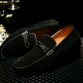 thumbnail image 4 of Big Size Men's Casual Loafers Slip On Leather Shoes Comfortable Lightweight Driving Shoes Male Moccasins Classic Penny Loafer Flats Boat Shoes Outdoor Walking Shoes, 4 of 6