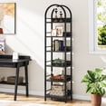 thumbnail image 4 of Tribesigns 6-Tier Open Bookshelf, 78.7" Tall Arched Bookcase Narrow Bookshelf, Black, 4 of 5