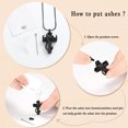 thumbnail image 5 of Cross Urn Necklace for Ashes Fish Hook Cremation Jewelry Deer Antler Memorial Pendant Keepsake Gifts for Men Women Ash Holder, 5 of 6