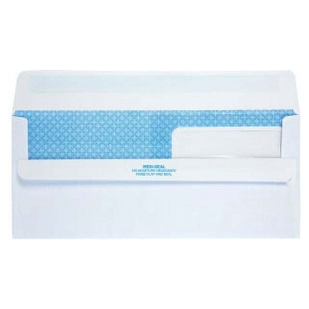 Quality Park Redi Seal Envelope #10 4 1/8 x 9 1/2 Double Window White 500/Box 24559