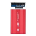 thumbnail image 4 of Aluminum Alloy 2.5 Inch SATA HDD/SSD Enclosure with USB3.0 Interface - High-Speed Data Transfer External Hard Drive Case for 7/9.5mm Disks, Includes Data Cable, Screwdriver & Screws (Red), 4 of 6