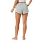 thumbnail image 3 of Pantalones cortos de pijama ajustables con cordón de INSPIRAR CHIC para mujer, ropa de descanso, pantalones cortos para dormir con bolsillos en plata gris, 3 of 5