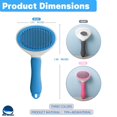 thumbnail image 3 of Cat Brush for Shedding, Self Cleaning Slicker Brush, Soft Silicone Self Cleaning for Short and Long Haired Cats for Grooming and Massaging, 3 of 7