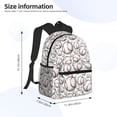 thumbnail image 4 of Vsdgher Cute Baseball Print Unisex Large Capacity Bookbag Schoolbag Casual Daypack for High School/College/Teens/Travel/Work, 4 of 8