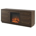 thumbnail image 4 of Evelyn&Zoe Greer Rectangular TV Stand with Log Fireplace for TV's up to 65" in Alder Brown, 4 of 5