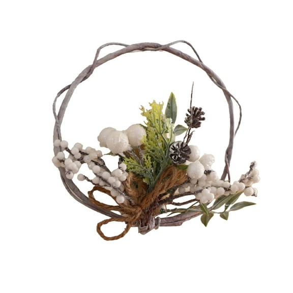 CuiLiyq Merry Christmas Wreath for Front Door, Artificial Wreath with Pine Cone Round Garland Decor, for Holiday Xmas Ornaments Party Decorations