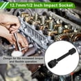 thumbnail image 2 of Herramienta de Hardware Duradera Socket de Impacto Universal de 128mm CR-V 1 Pcs 6 Puntos 19mm para Reparación de Automóviles, Motocicletas y Dirtbike 1/2 Pulgada, 2 of 7