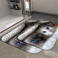 thumbnail image 3 of 1pc Three Cats Under a Blanket Absorbent Non-Slip Bathroom Thickened Flannel Rug Decor,Soft,Quick Drying,Suitable For Indoor/outdoor Use,Bathrooms,Bedrooms,Kitchens,Terrace,Laundry Rooms,16"x24", 3 of 9