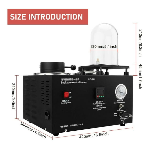 Jewelry Casting & Gold Melting Furnace, Digital Vacuum Machine for Silver Refining, Metal Casting Kit ,Widely Used