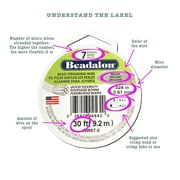 Beadalon 7 Strand Stainless Steel Bead Stringing Wire.018 in / 0.46 mm, Bright, 100 ft / 31 m