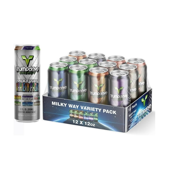 TRUMPDRIVE ENERGY Cognitive Energy Drink, Milky Way 12 Fl Oz (Pack of 12)