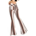 thumbnail image 2 of Saints & Hearts Womens Juniors High Rise Retro Stripe Boho Flares (Brown, Small), 2 of 4