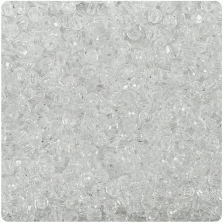 - BeadTin Crystal Transparent 4mm Faceted Round Craft Beads (1250pcs)