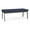 Castillo Batik Blue, variant on Newport Reception Waiting Room 18.5" 2-Seat Bench / Charcoal Steel / Brown