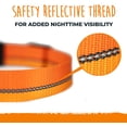 thumbnail image 6 of Mighty Paw Reflective Dog Collar, Heavy-Duty Weatherproof Pet Collar for Small and Large Pets, Orange, Medium Size, 6 of 9