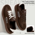 thumbnail image 5 of Ecetana Womens Walking Shoes PU Leather Low Top Tennis Shoes Non-Slip Casual Sneakers for Women, 5 of 7