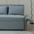 thumbnail image 6 of Sleeper Loveseat Couch with Pull-Out Bed, Convertible Sofa Bed with Adjustable Armrests, 2 Seat Chaise Chair with 2 Pillows, Grey, 6 of 9